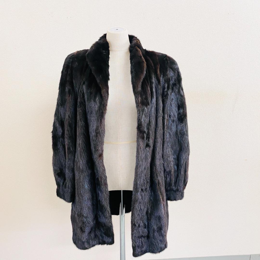 SAGA MINK ブラックミンク 毛皮コート サガミンク『F163