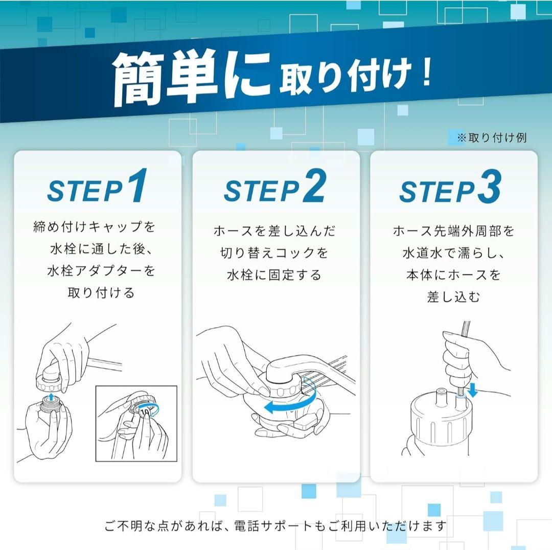 2年交換不要！キッツマイクロフィルター浄水器ゴクリア ホワイト日本製 新品未使用