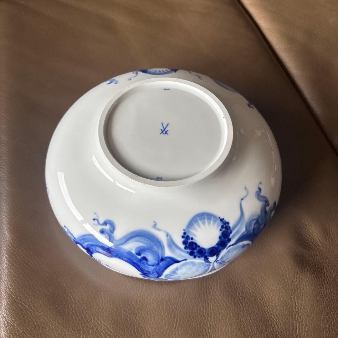 マイセン　ブルーオーキッド　大鉢約22cm