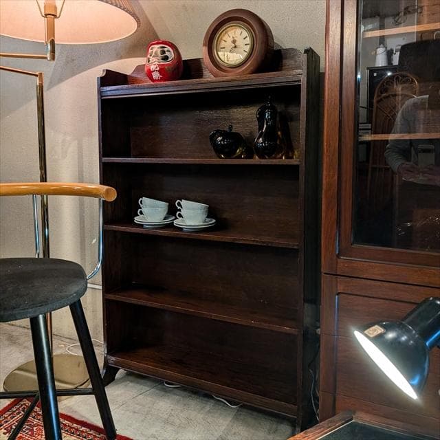 英国アンティーク｜オーク材｜ブックシェルフ/ブックラック｜本棚｜