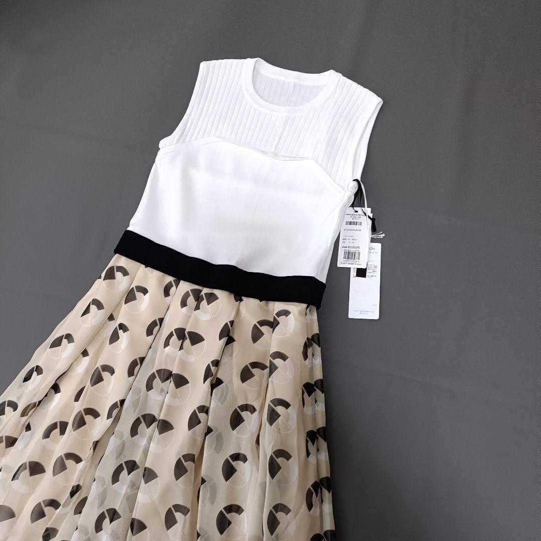 【ダイアグラム】24SS　新品未使用タグ付き マリンニットワンピース　フレア　S