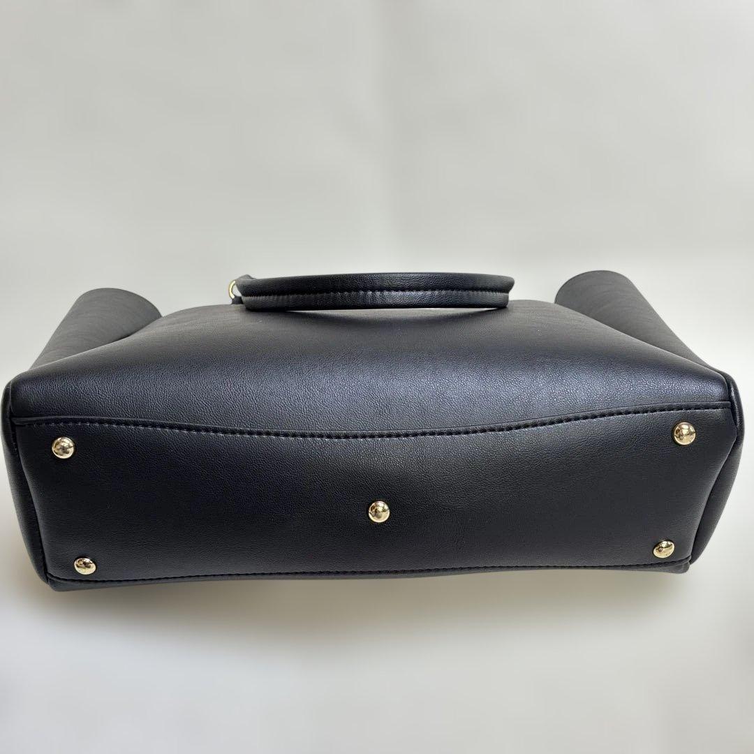 【美品】MARY QUANT フリップサイドデイジー トートバッグ ブラック