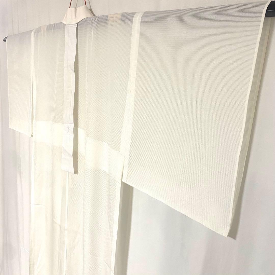 5k1849 長襦袢　正絹　夏物　薄物　絽　白　無地　和装　着物