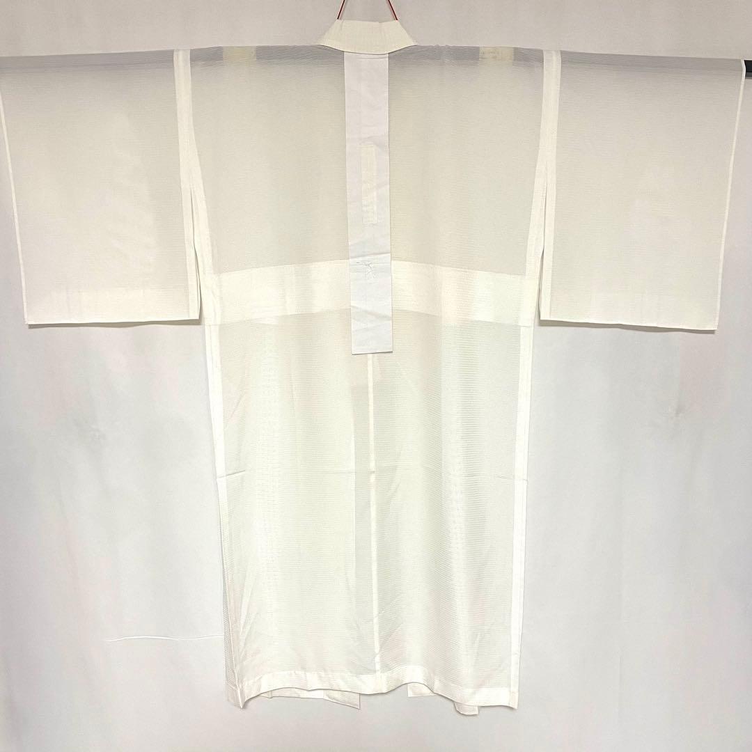 5k1849 長襦袢　正絹　夏物　薄物　絽　白　無地　和装　着物