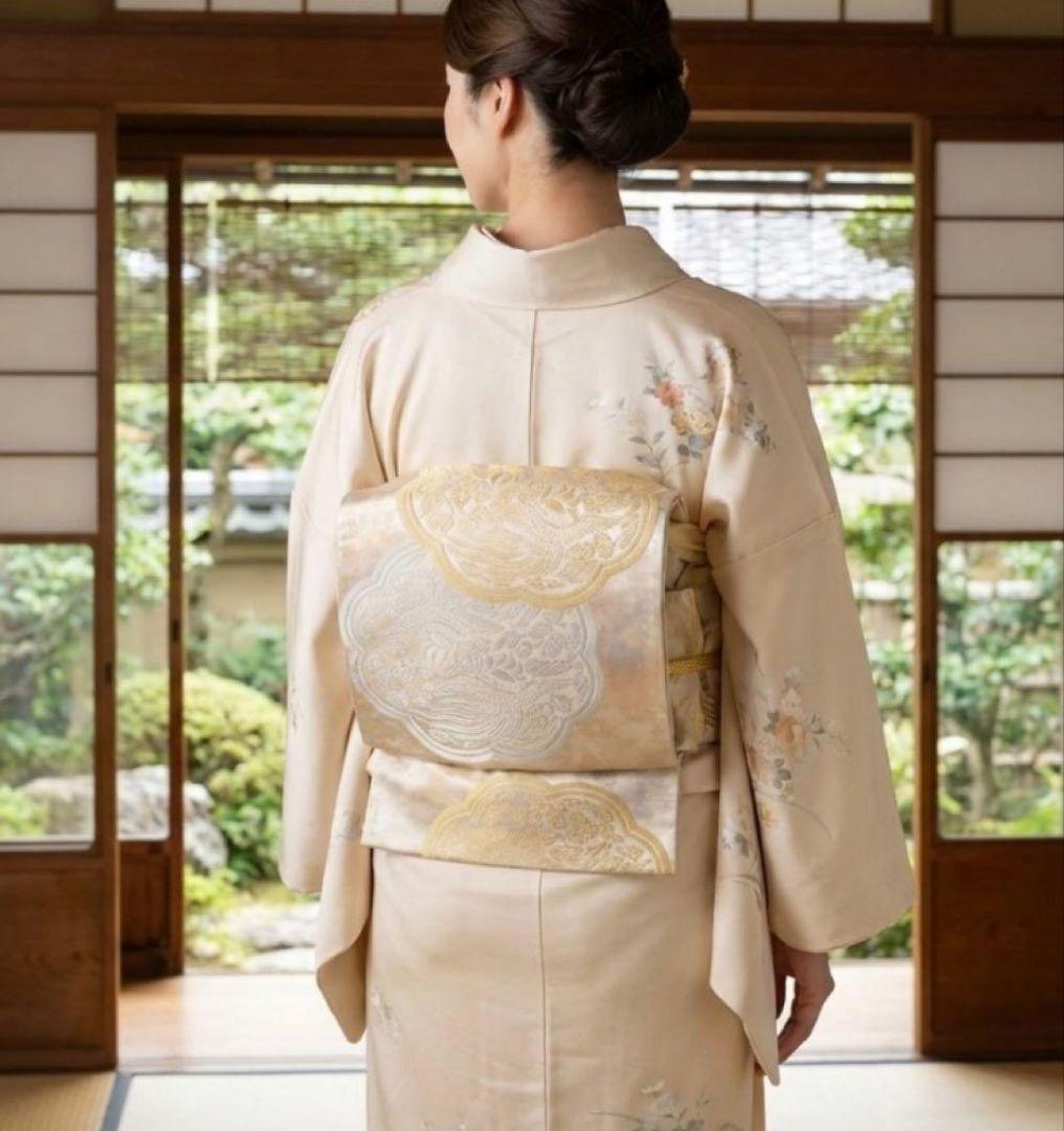 留袖用　袋帯　正絹　金糸　銀糸　フォーマル　お祝い　美品　　刺繍　訪問着
