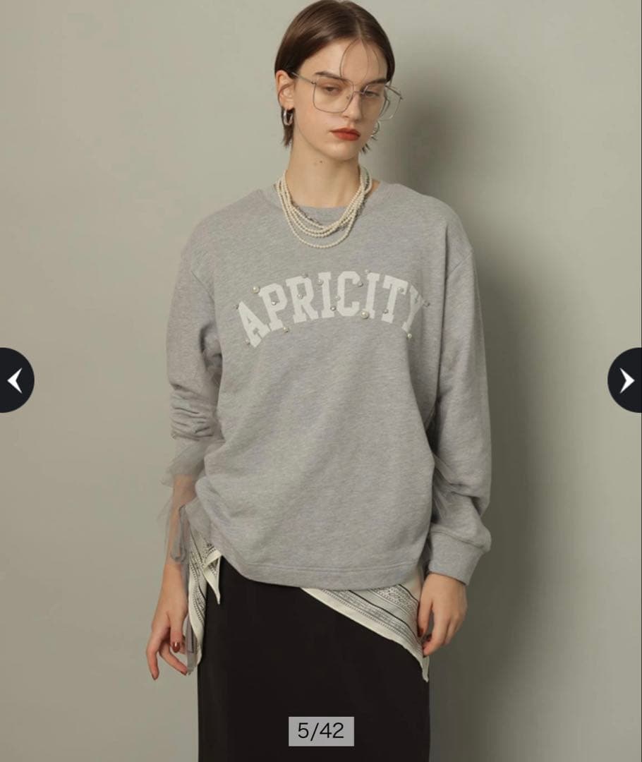 CADUNE カデュネ サイドチュールロゴスウェット