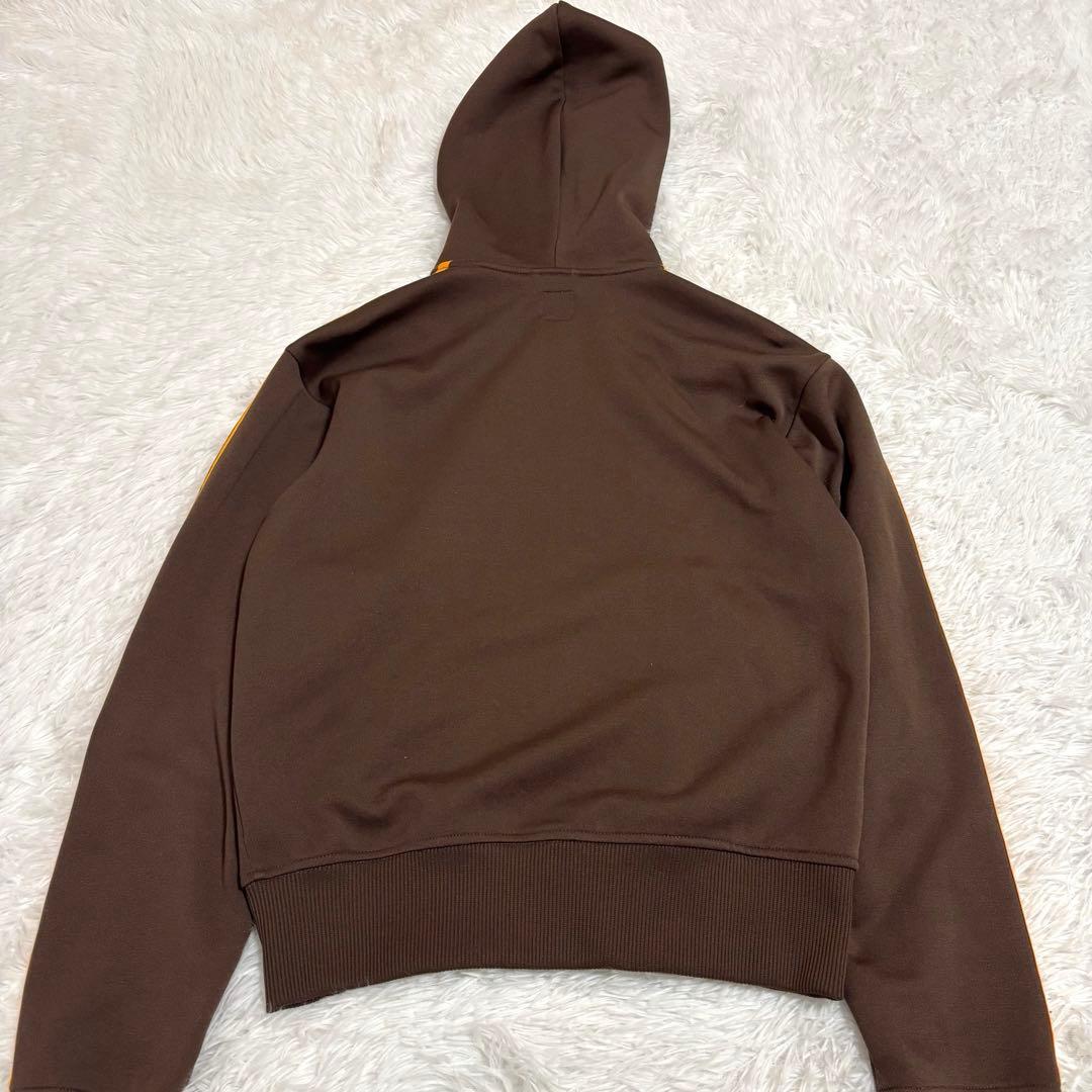 美品　アディダス　トラックジャケット　ブラウン　オレンジ　トレフォイルロゴ
