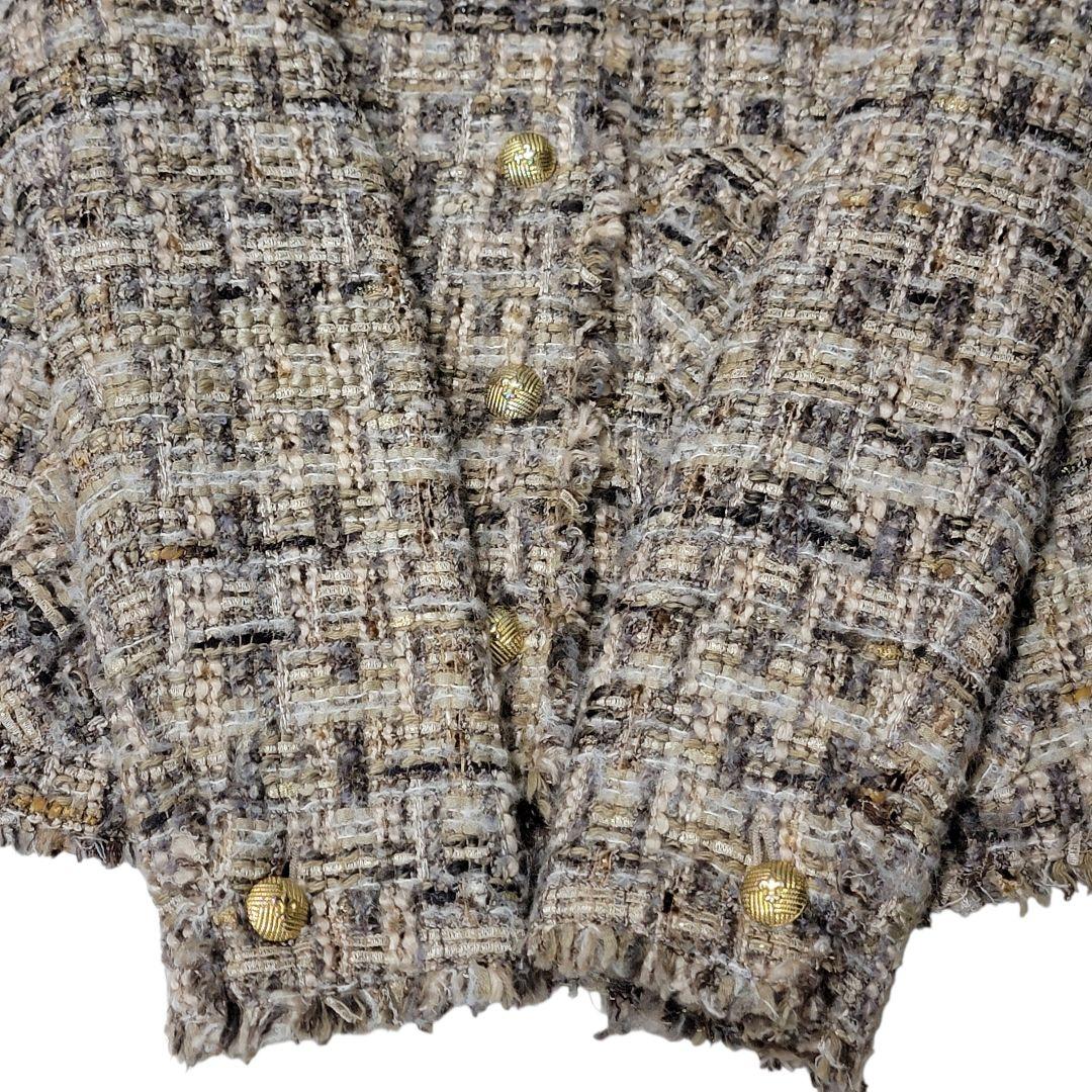 【極美品】ANAYI アナイ tournier社 金ボタン ツイードジャケット