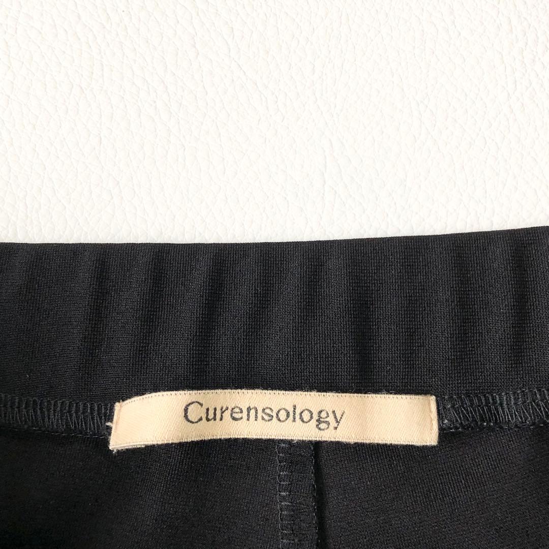 2526y美品カレンソロジー　24年ハイテンションフレアパンツ スリット M 黒