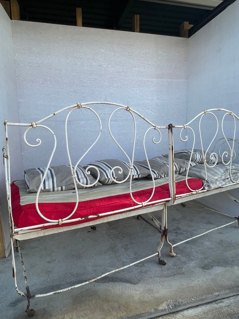 アンティーク/フランス/フレンチ/シャビー /ベッド/ソファ/アイアン/店舗什器