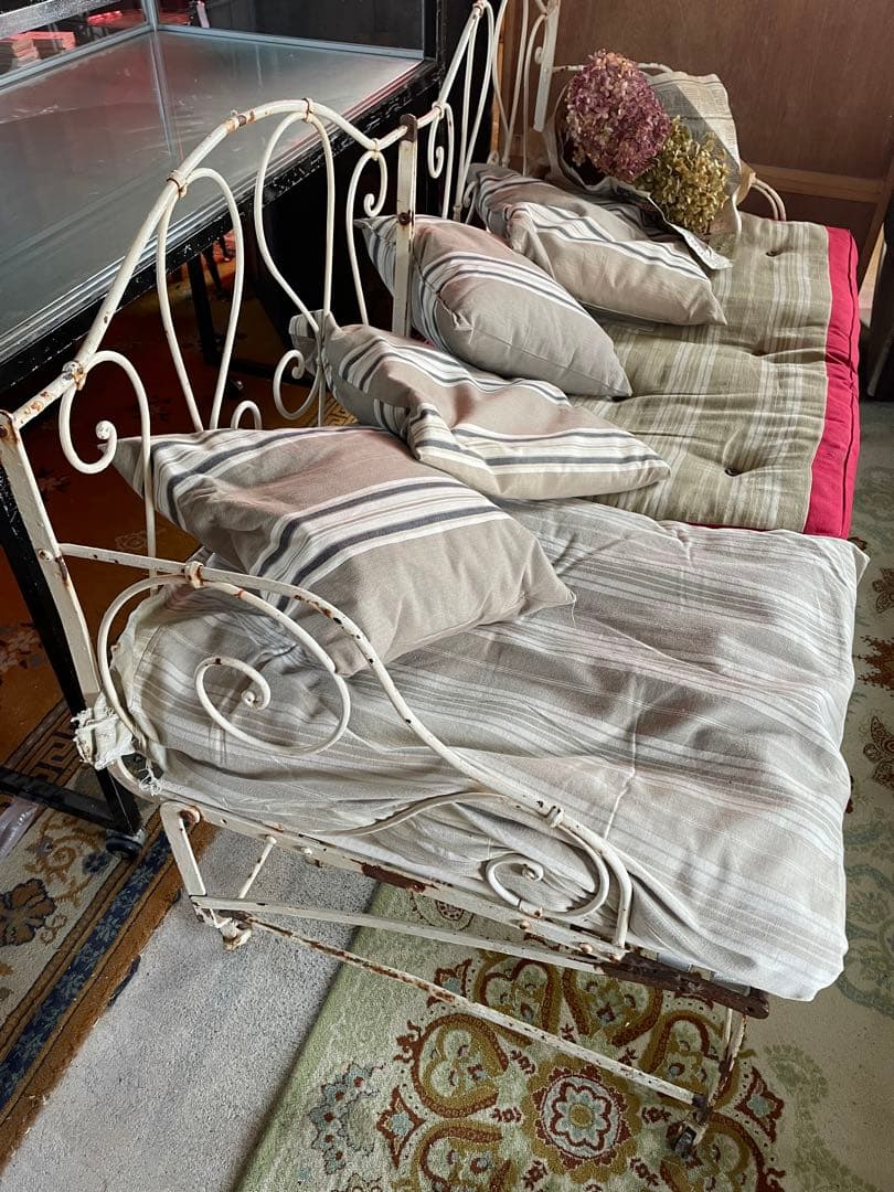 アンティーク/フランス/フレンチ/シャビー /ベッド/ソファ/アイアン/店舗什器