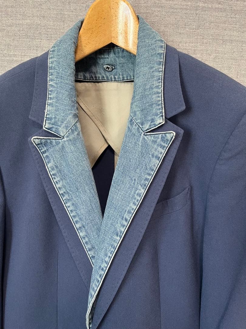 MIHARA YASUHIRO ブルーグレー セットアップ デニム襟 サイズ44