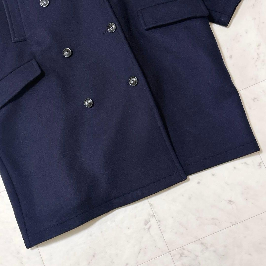 極美品 フレームワーク 23AW ロングPコート ダブルフェイス ゆったり 紺