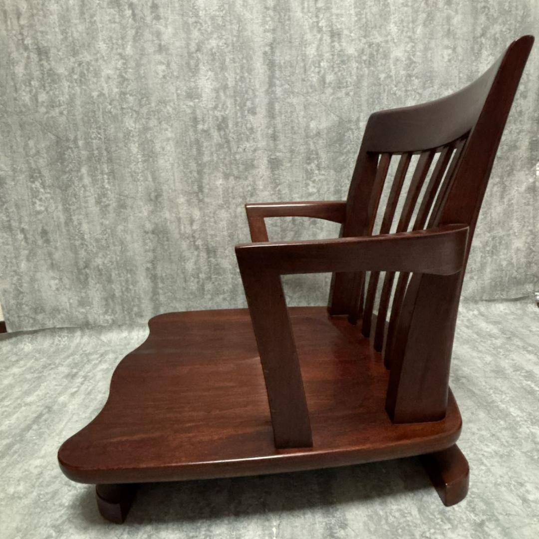 【超希少・美品】回転式　ローチェア　花梨　ブラウン　ヴァン　FC-556A 大塚