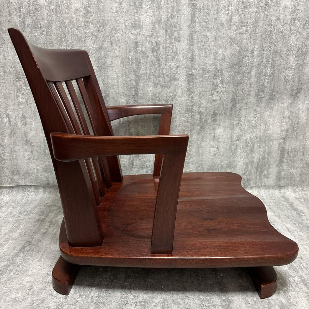 【超希少・美品】回転式　ローチェア　花梨　ブラウン　ヴァン　FC-556A 大塚