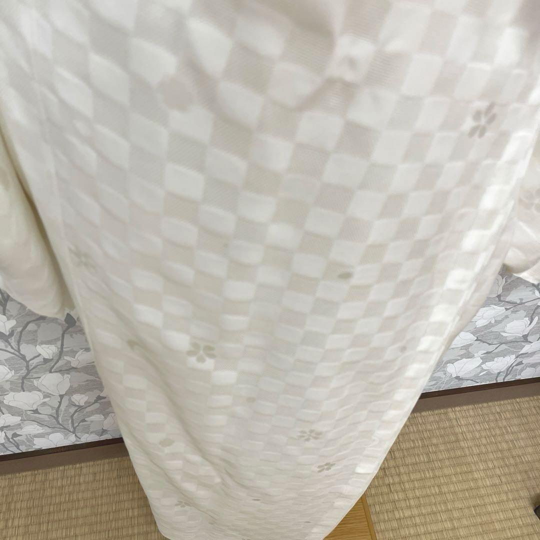 正絹 紋紗 長襦袢 市松【鈴乃屋】夏長襦袢