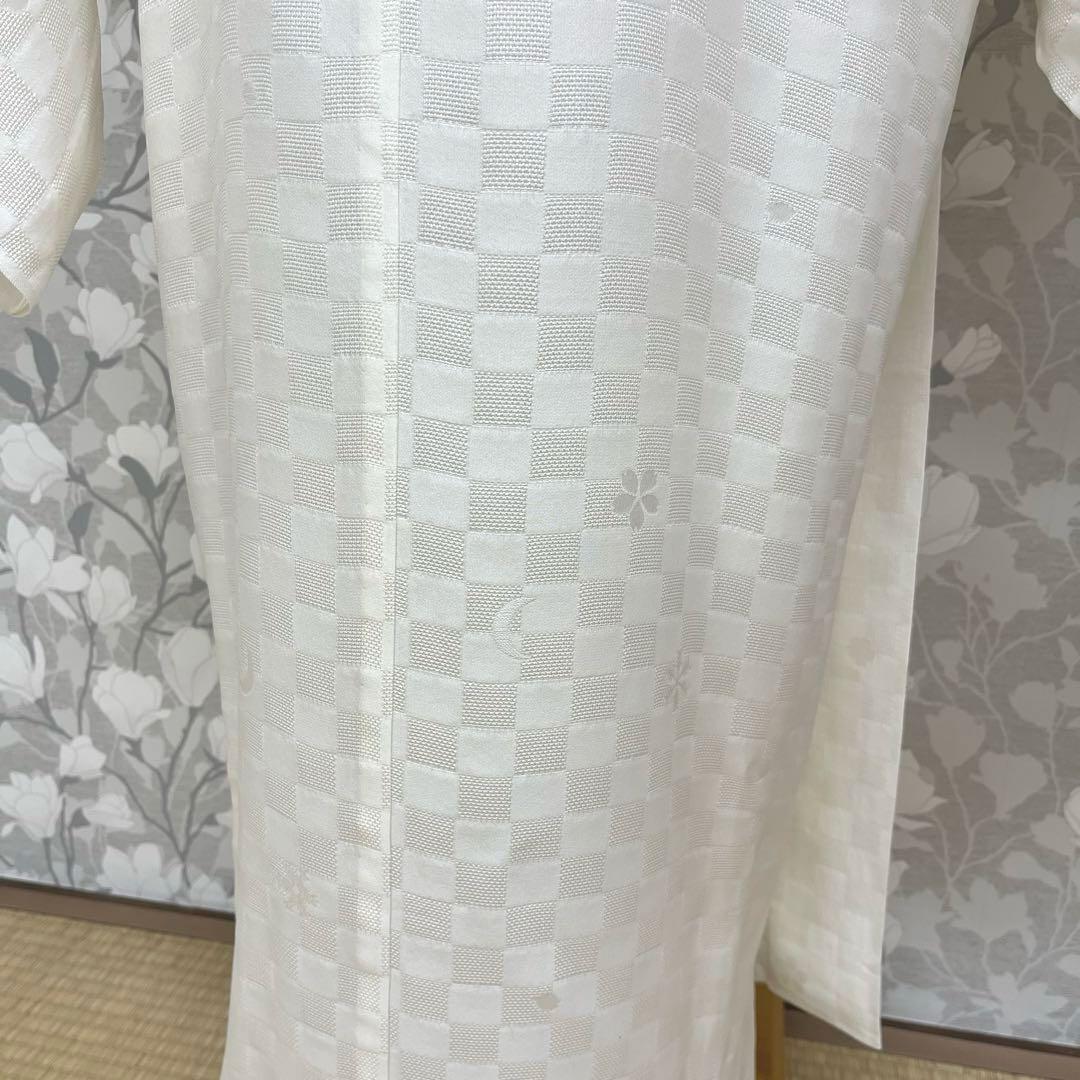 正絹 紋紗 長襦袢 市松【鈴乃屋】夏長襦袢