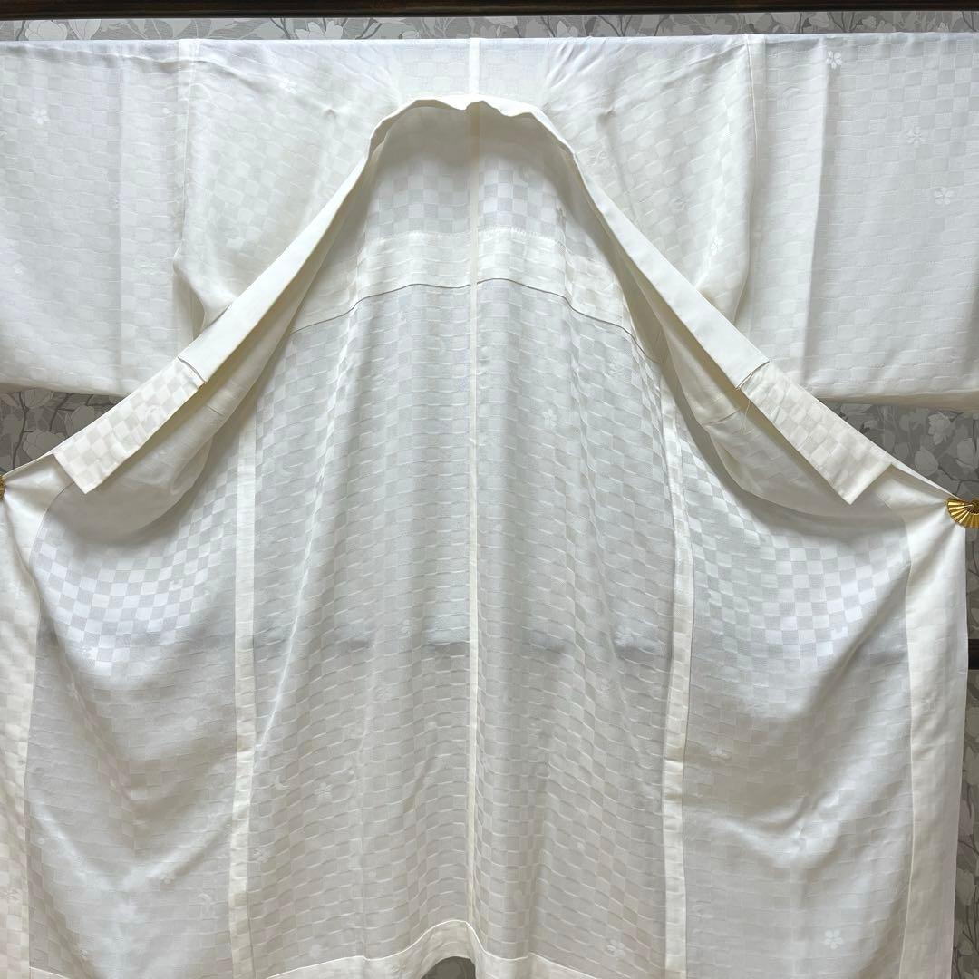 正絹 紋紗 長襦袢 市松【鈴乃屋】夏長襦袢