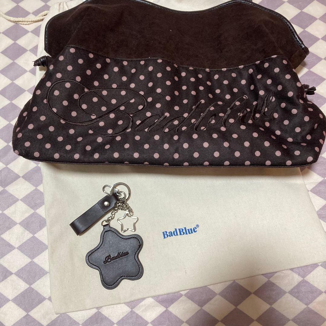 BadBlue トートバッグ ブラウン ドット