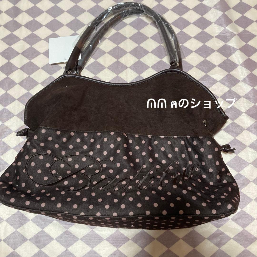 BadBlue トートバッグ ブラウン ドット