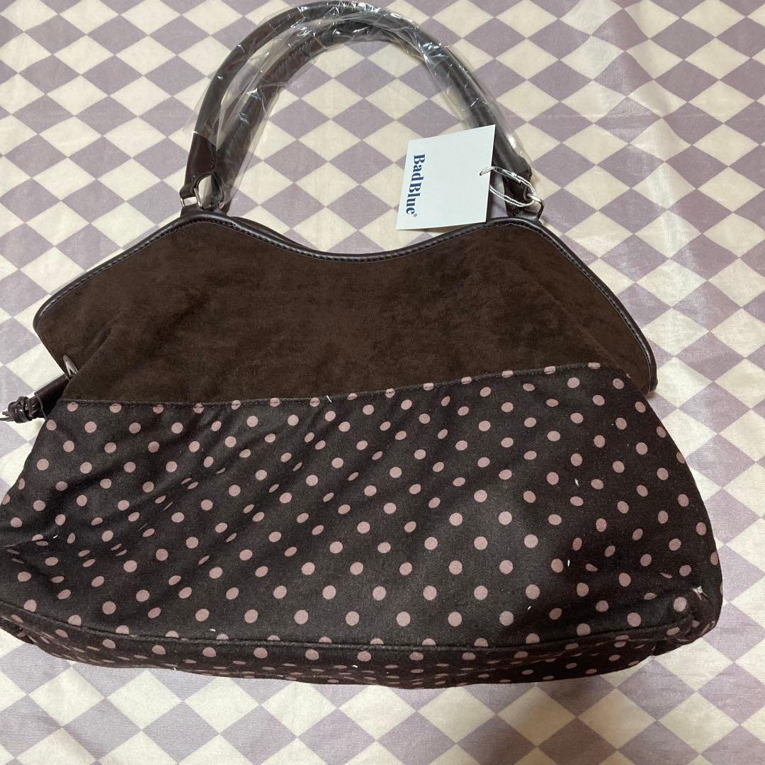 BadBlue トートバッグ ブラウン ドット