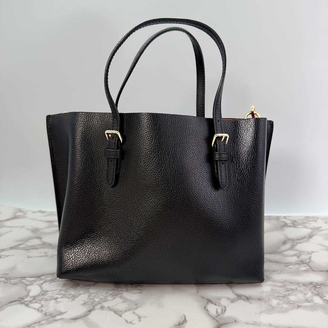 コーチ トートバッグ モリー 2way クロスボディ レザー ブラック 金金具