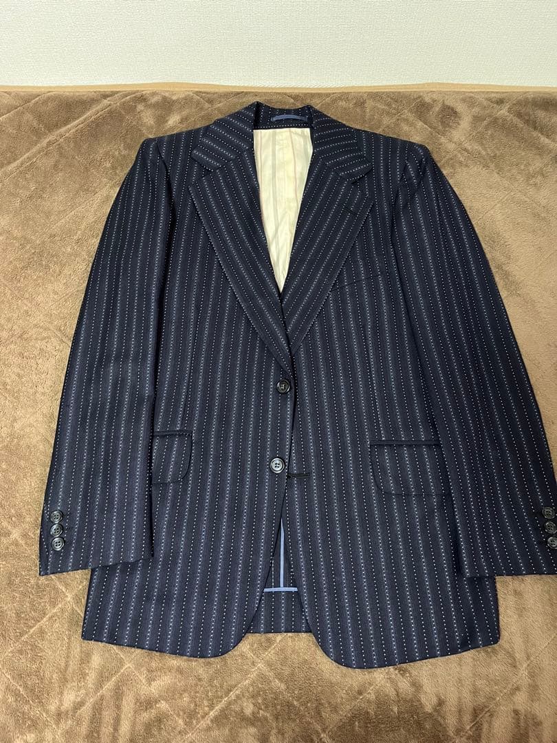 70s vintage セットアップ スーツ ブーツカット ストライプ