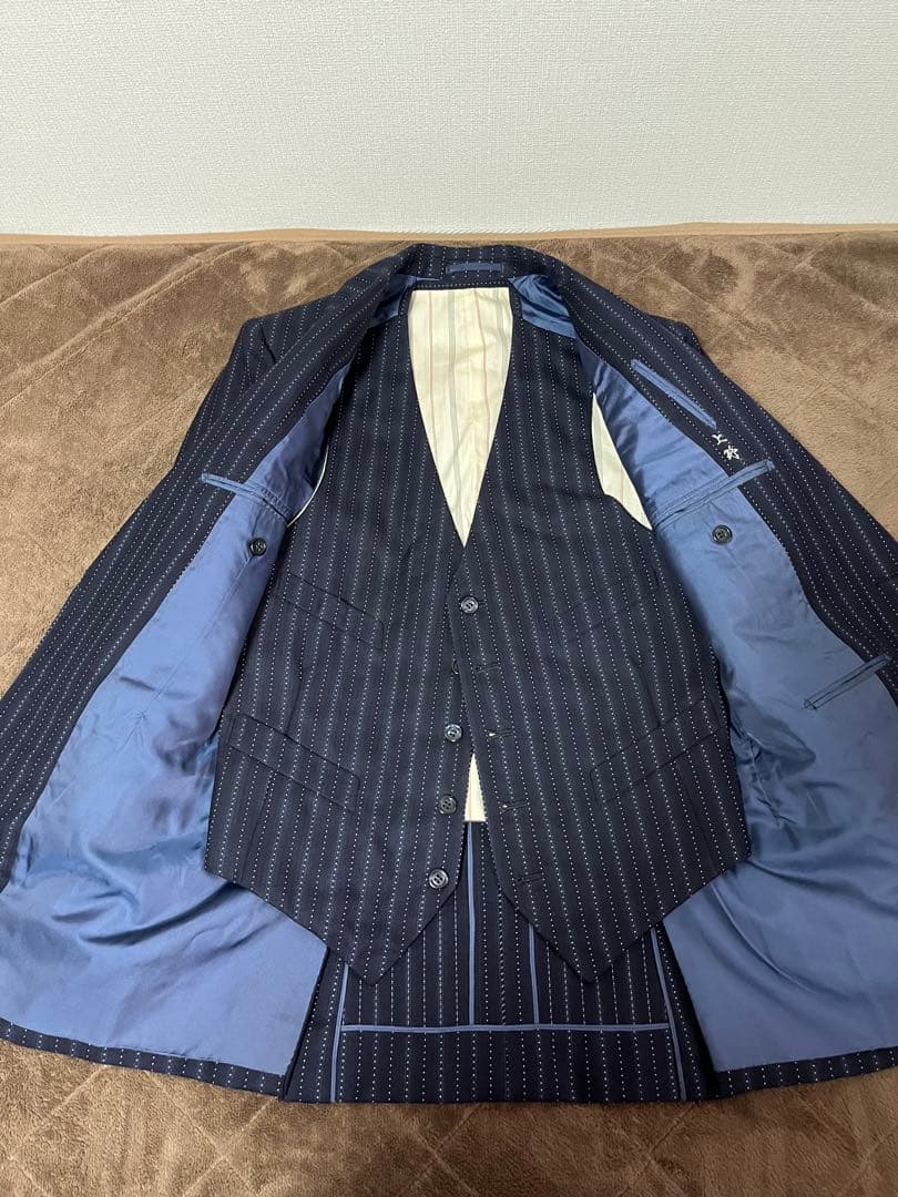 70s vintage セットアップ スーツ ブーツカット ストライプ