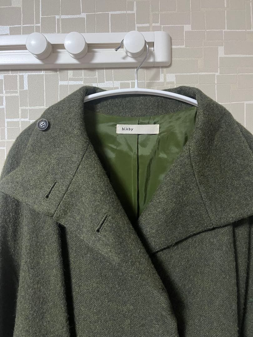 【値下げ】BLACK BY MOUSSY/スタンドカラーウールコート