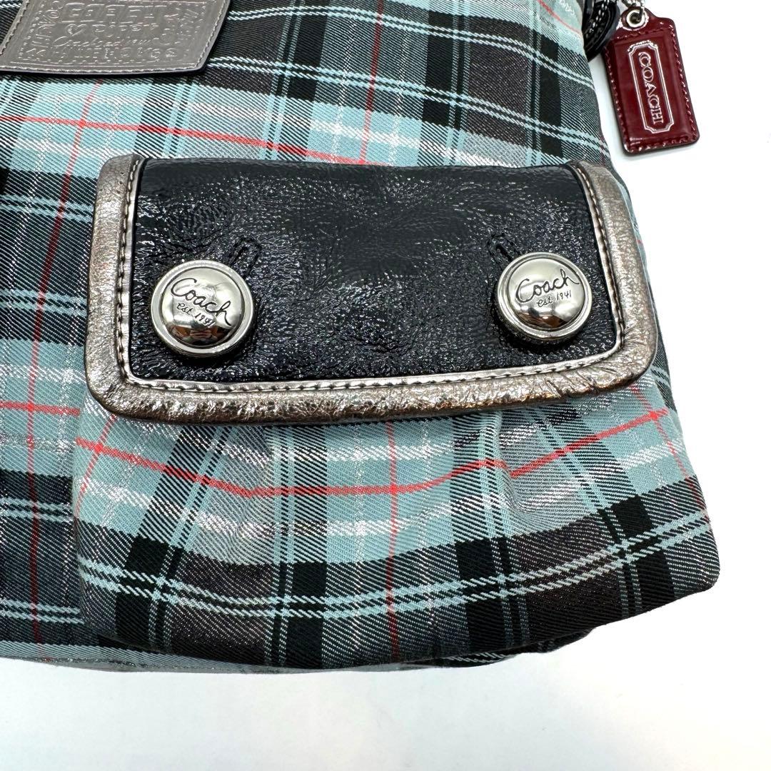 希少 Coach shoulder bag 2way check pattern