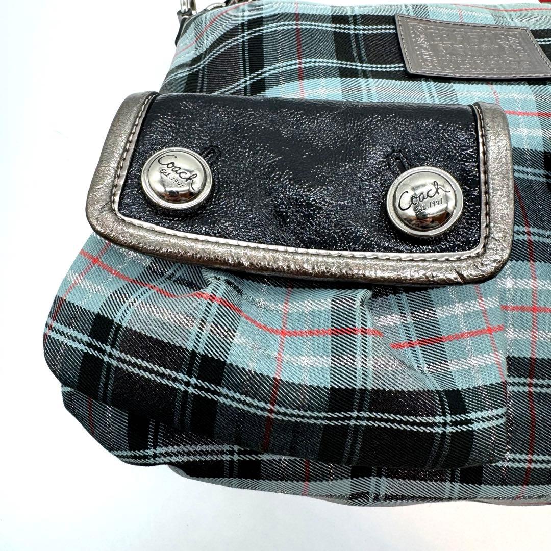 希少 Coach shoulder bag 2way check pattern