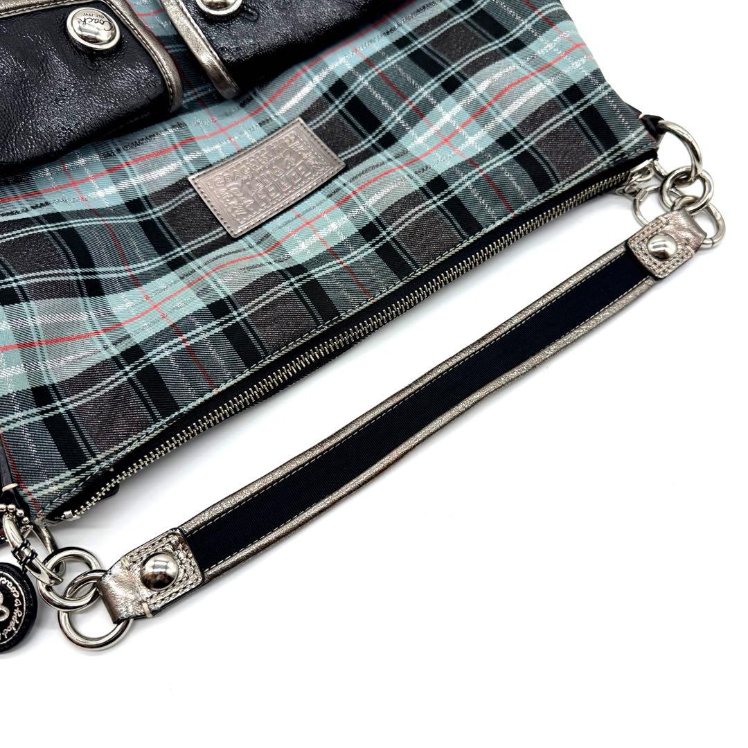 希少 Coach shoulder bag 2way check pattern
