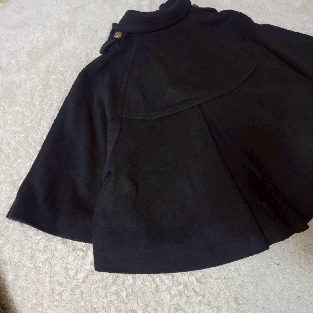 BURBERRY BLUELABEL ポンチョ アンゴラ ノバチェック 金ボタン