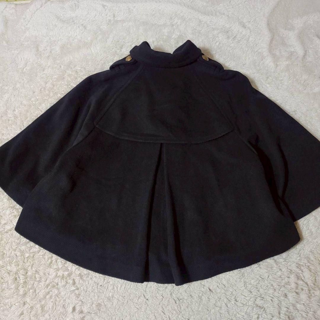 BURBERRY BLUELABEL ポンチョ アンゴラ ノバチェック 金ボタン