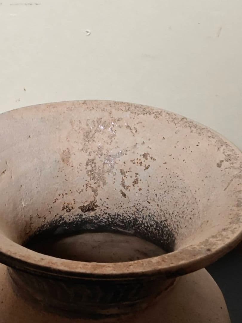 須恵器広口壺　古墳時代　土器　考古発掘品　古美術　花呼ぶ器