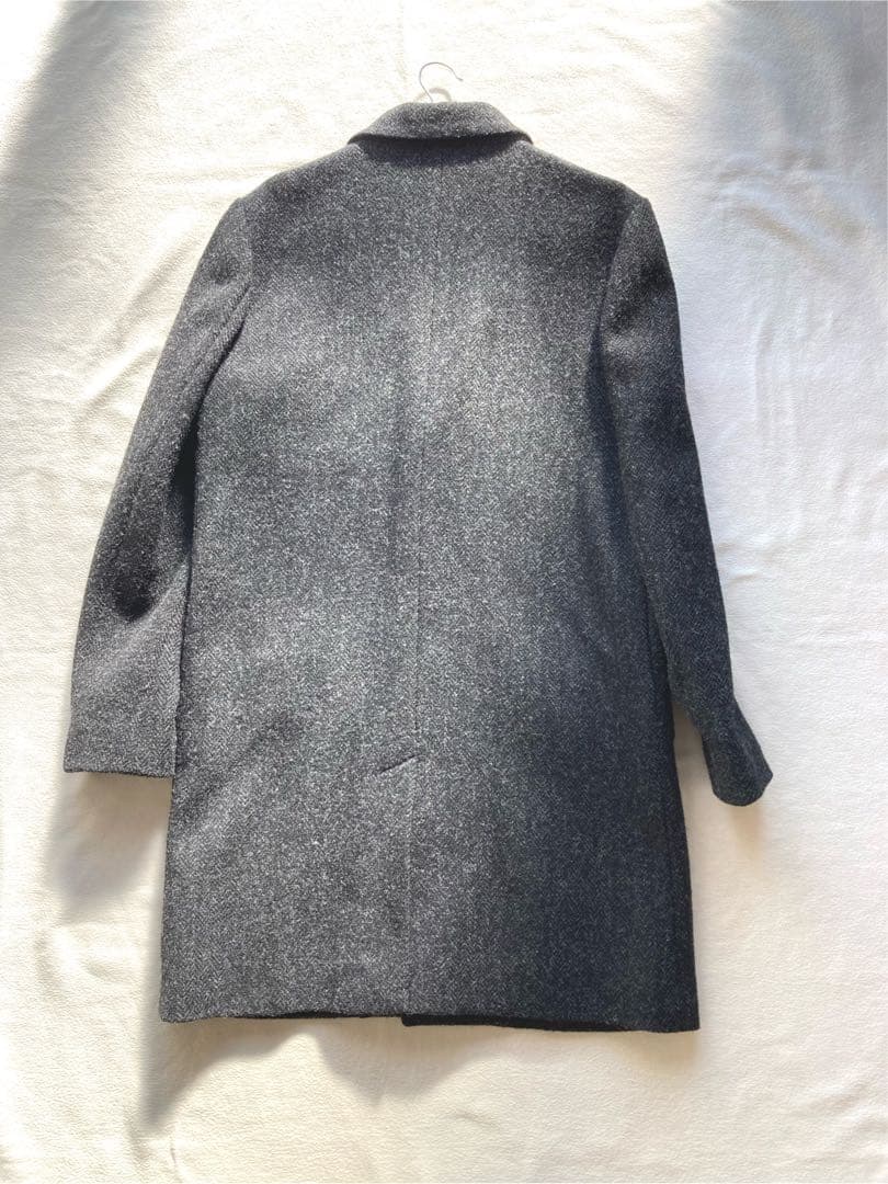 じゃんA.P.C ハリスツイード　ツイード・チェスターコート　グレー　S