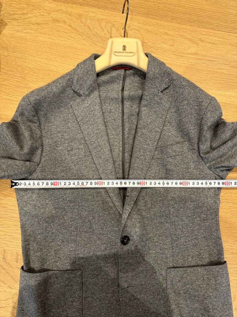ブルネロクチネリ　カシミア100 テーラードジャケット　ミディアムグレー