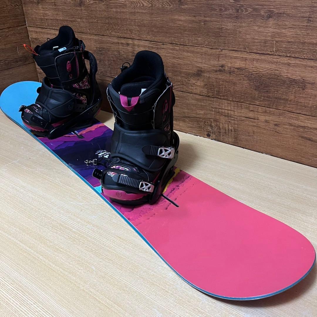 美品　BURTON バートン　レディース　フライングV スノーボード　5点セット