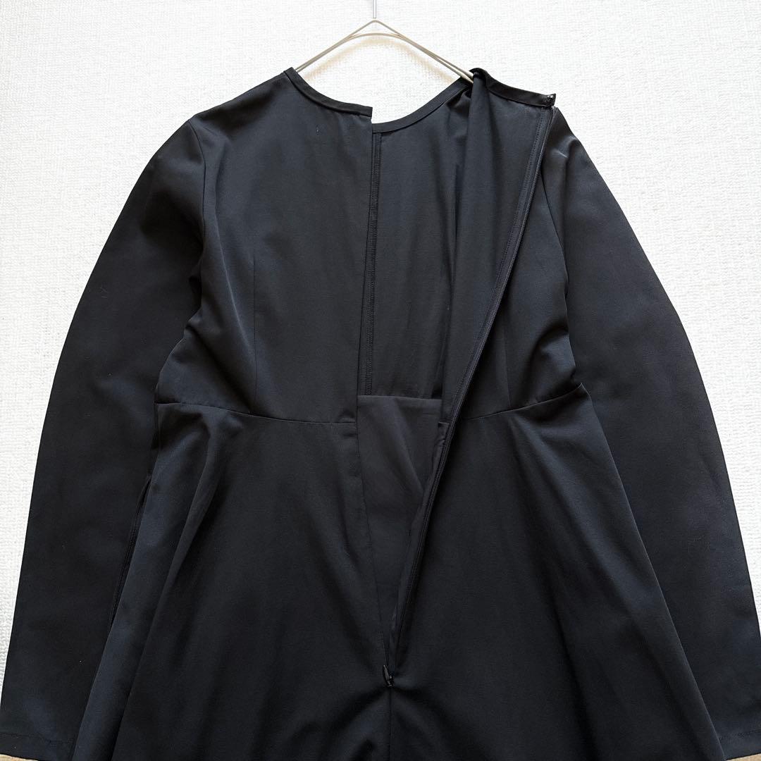 【極美品】マノフ　アーチスリーブ サーキュラー ワンピース　フレア　長袖