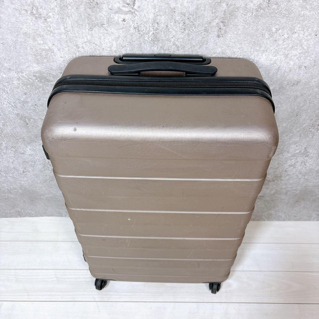 無印良品 MUJI バーを自由に調節できるハードキャリーケース 62L ベージュ
