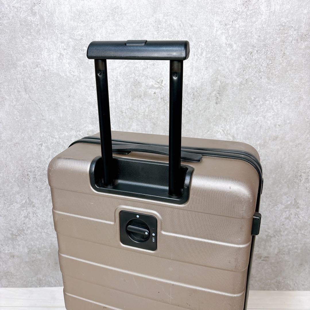 無印良品 MUJI バーを自由に調節できるハードキャリーケース 62L ベージュ