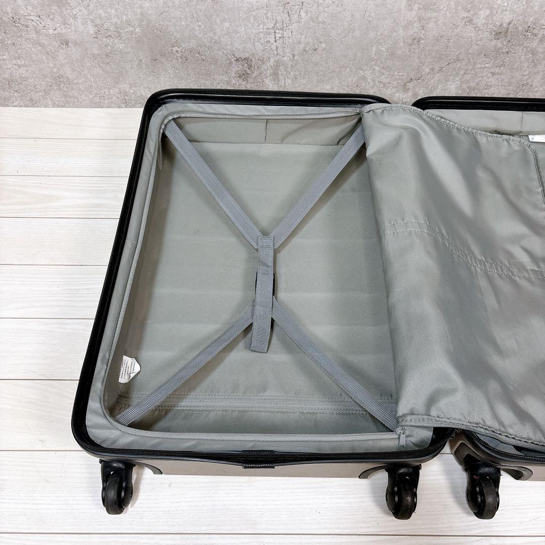 無印良品 MUJI バーを自由に調節できるハードキャリーケース 62L ベージュ