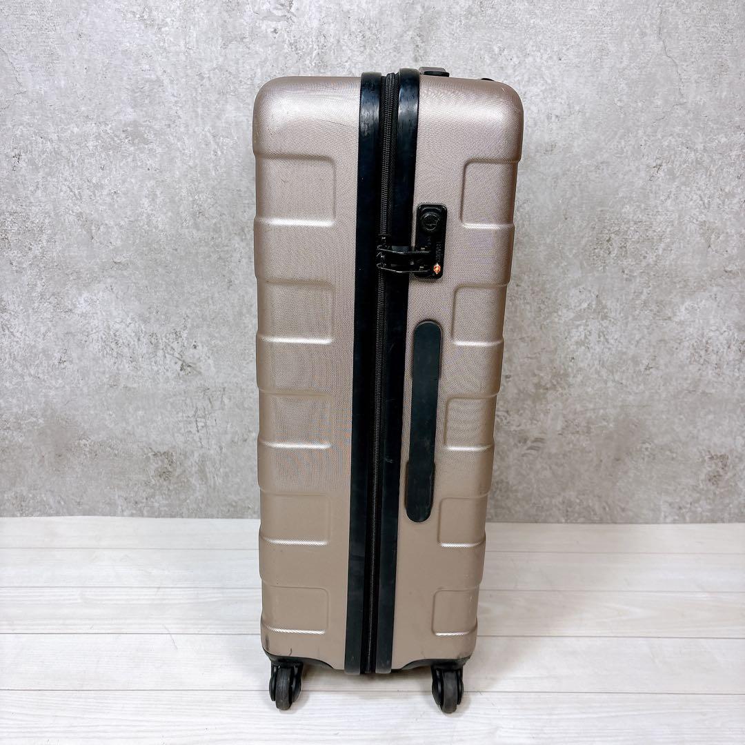 無印良品 MUJI バーを自由に調節できるハードキャリーケース 62L ベージュ
