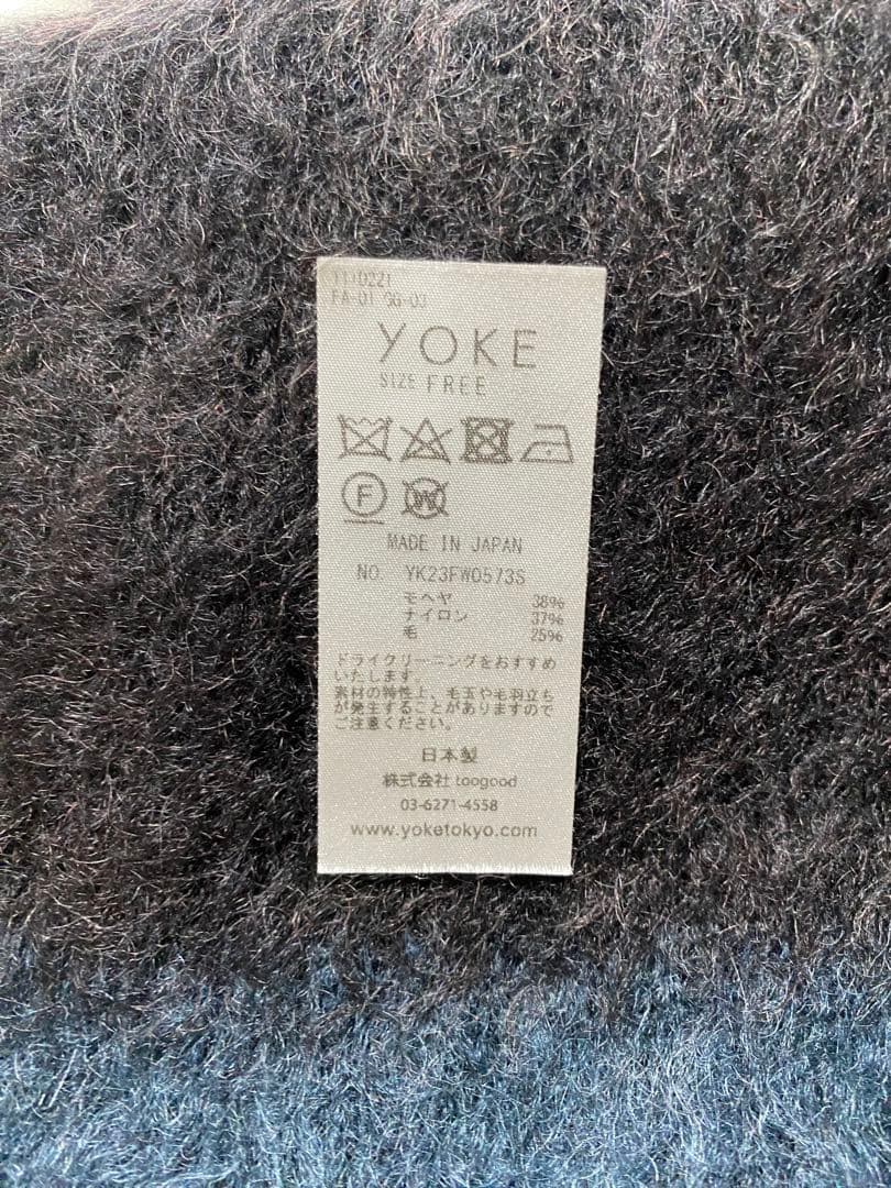 小物 YOKE Mohair Border Long Stole