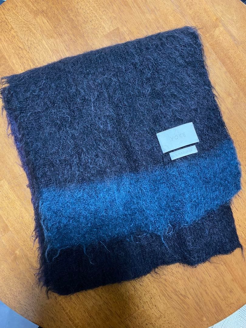 小物 YOKE Mohair Border Long Stole