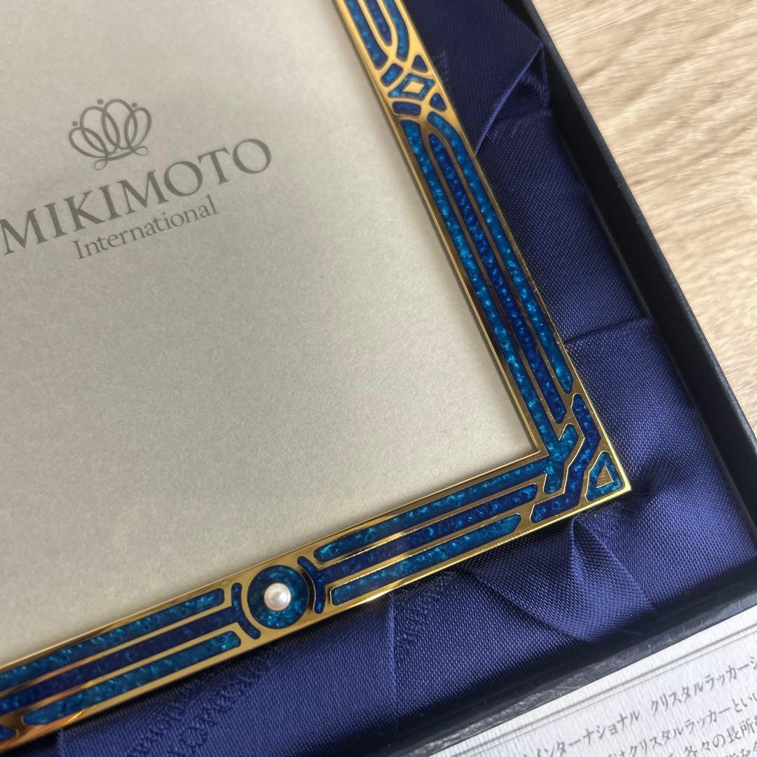 希少☆MIKIMOTOフォトフレーム クリスタルラッカー パール