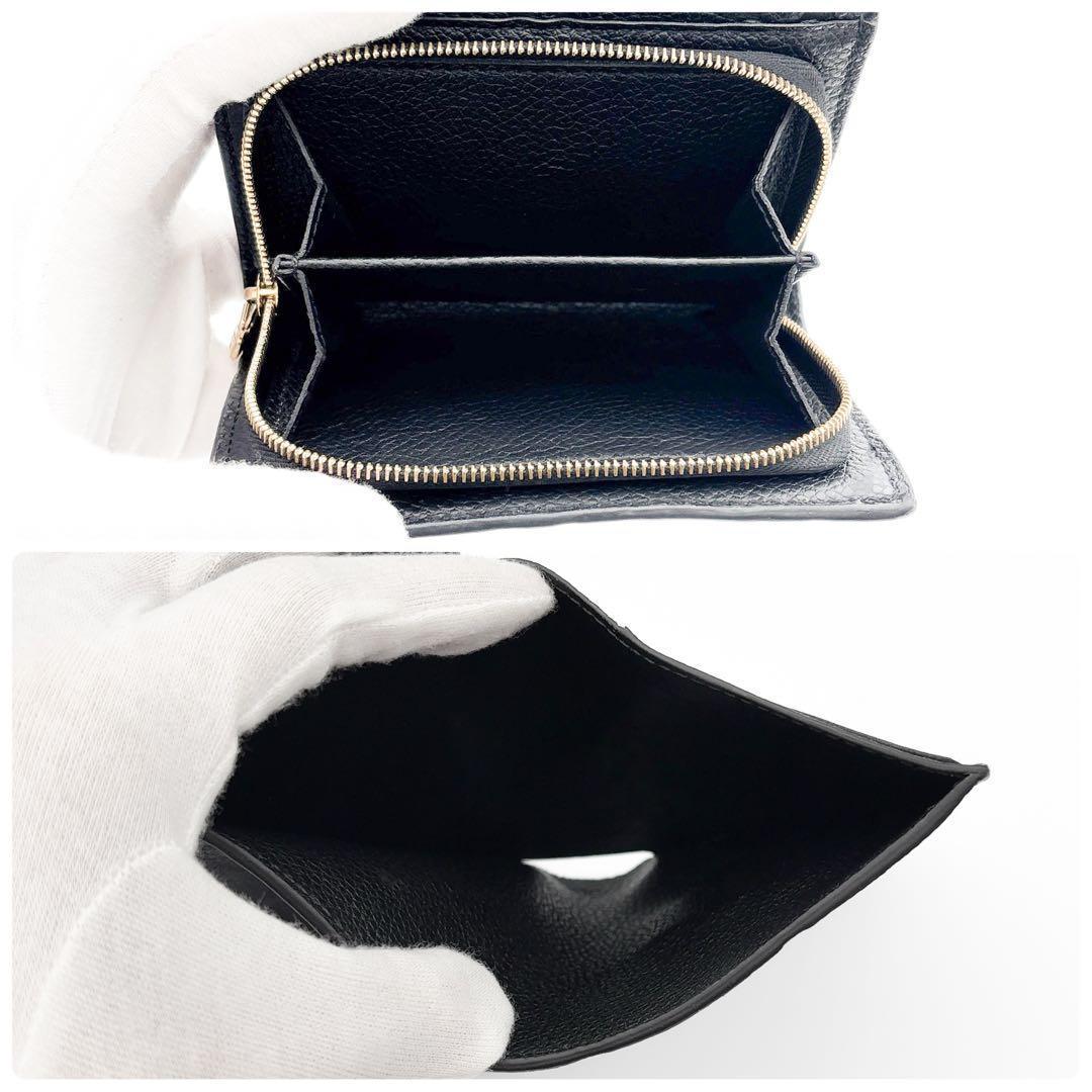 現行モデル★美品★ルイヴィトン アンプラント メティス コンパクト 黒 折り財布
