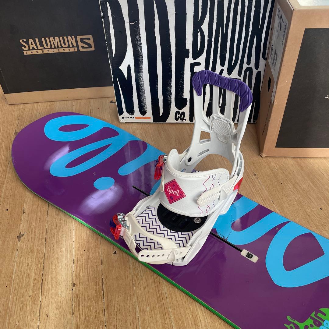 BURTON×SALOMON　バートン　スノーボード　サロモン　バインディング付