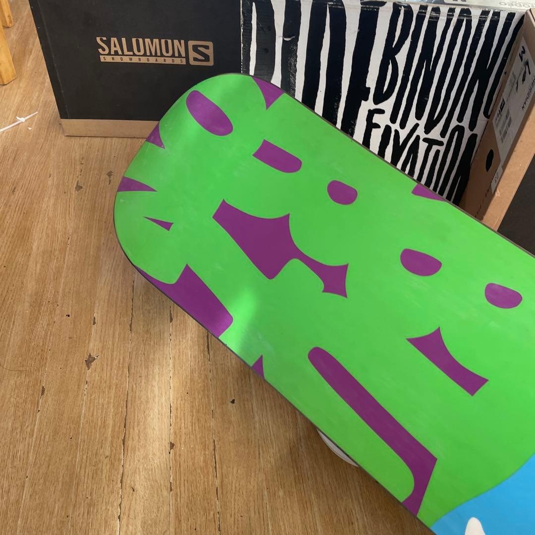 BURTON×SALOMON　バートン　スノーボード　サロモン　バインディング付