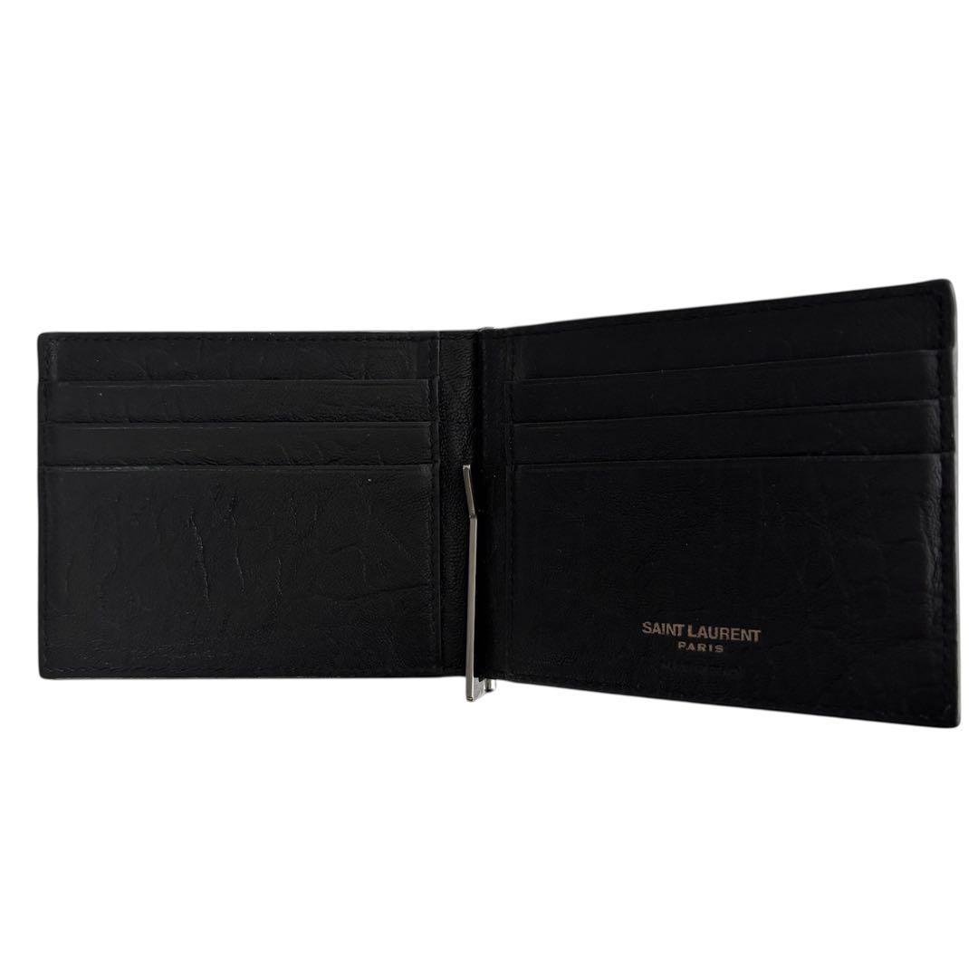 YSL イヴサンローラン マネークリップ カサンドラロゴ ブラック